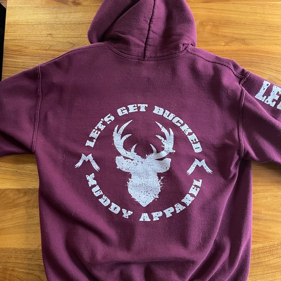 “Let’s get bucked” muddy apparel medium hoodie - Picture 2 of 3